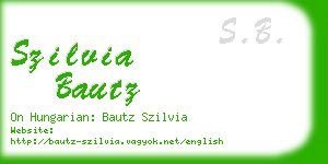 szilvia bautz business card